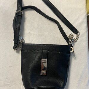Guess Black Leather Hand Bag